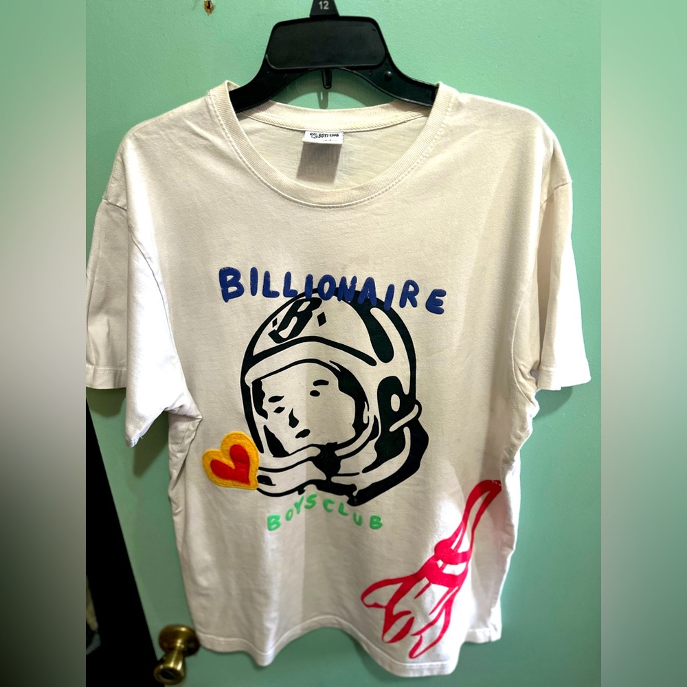White summertime BBC shirt.